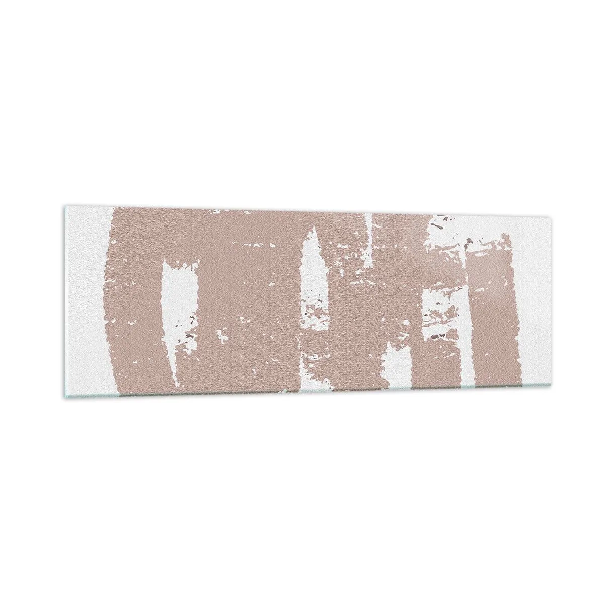 Glasbild - Bild auf glas - Abstraktion in zartem Rosa - 90x30 cm