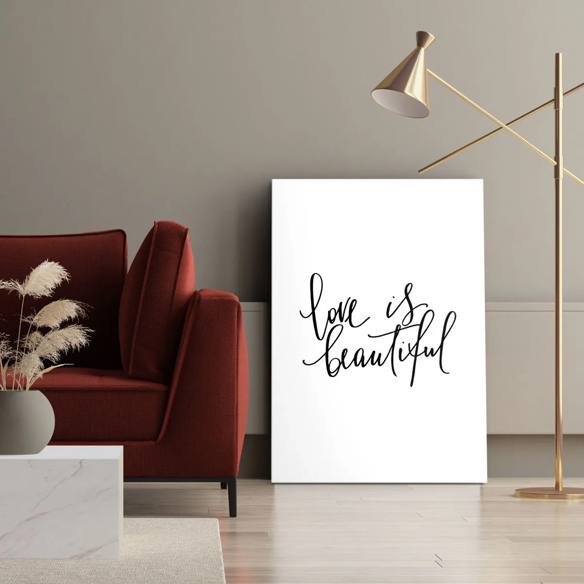 Bild auf Leinwand - Leinwandbild - Lies und wiederhol - 55x100 cm