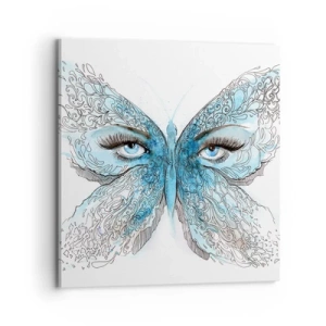 Bild auf Leinwand - Leinwandbild - Eros Blaumeise - 70x70 cm