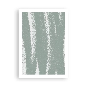Poster - Eine minimalistische Komposition in Grün- und Weißtönen - 50x70cm - Abstraktion im Winterklima - Moderne Wanddekoration für Wohnzimmer und Schlafzimmer ARTTOR