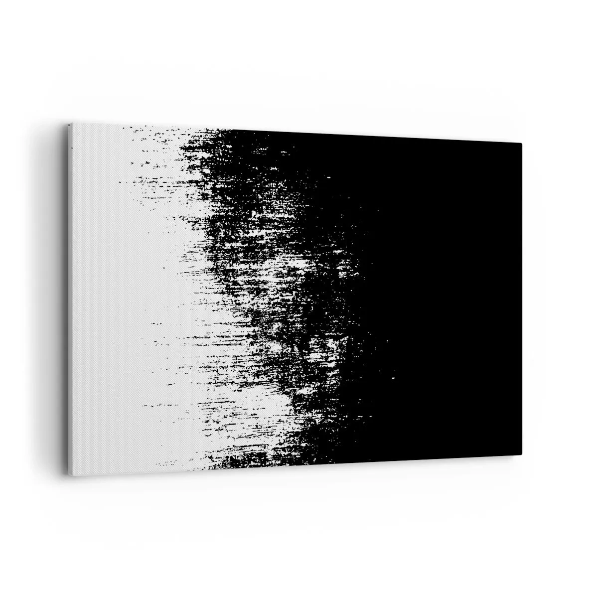 Bild auf Leinwand - Leinwandbild - Minimalistische Abstraktion in Schwarzweiß - 120x80cm - Und der Gewinner ist ... - Moderne Wanddekoration für Wohnzimmer und Schlafzimmer ARTTOR