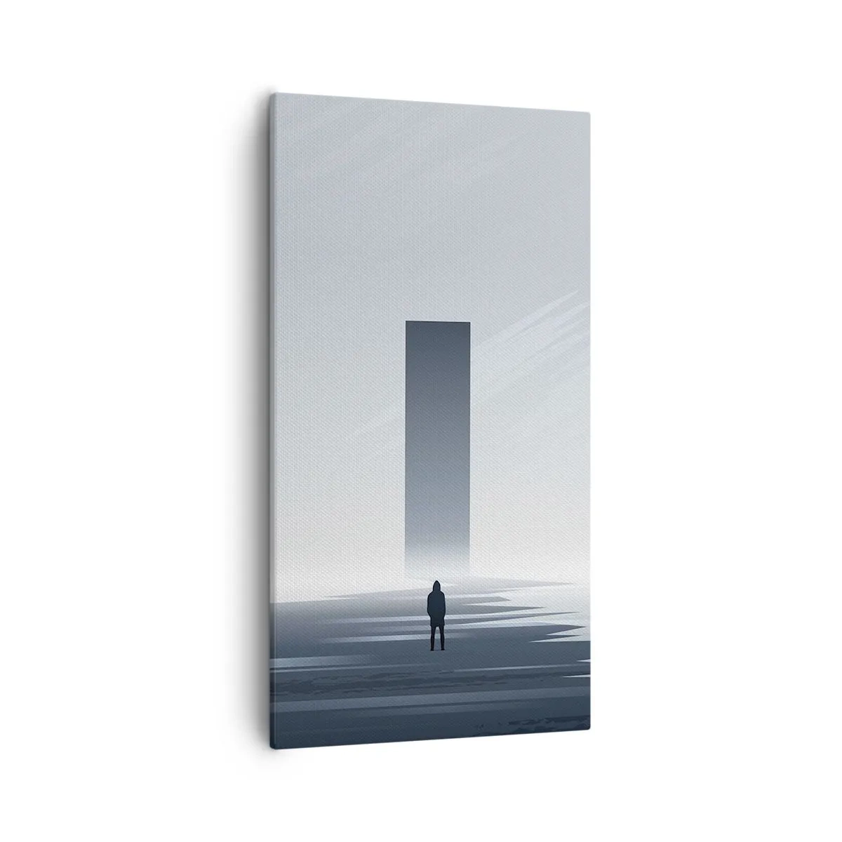 Bild auf Leinwand - Leinwandbild - Chance oder Bedrohung? - 55x100 cm