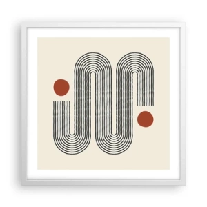 Poster in einem weißen Rahmen - Vom Anfang bis zum Ende - 50x50 cm