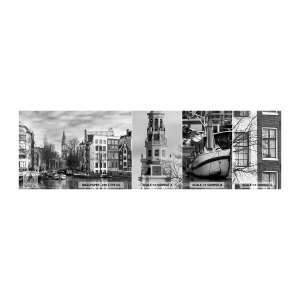 Fototapeten Muster Selbstklebend Deluxe Sticker - Amsterdamer Atmosphäre - Stadt, Amsterdam, Die Architektur - 100x30 cm