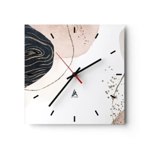 Wanduhr - Glasuhr - Alles fließt - 40x40 cm