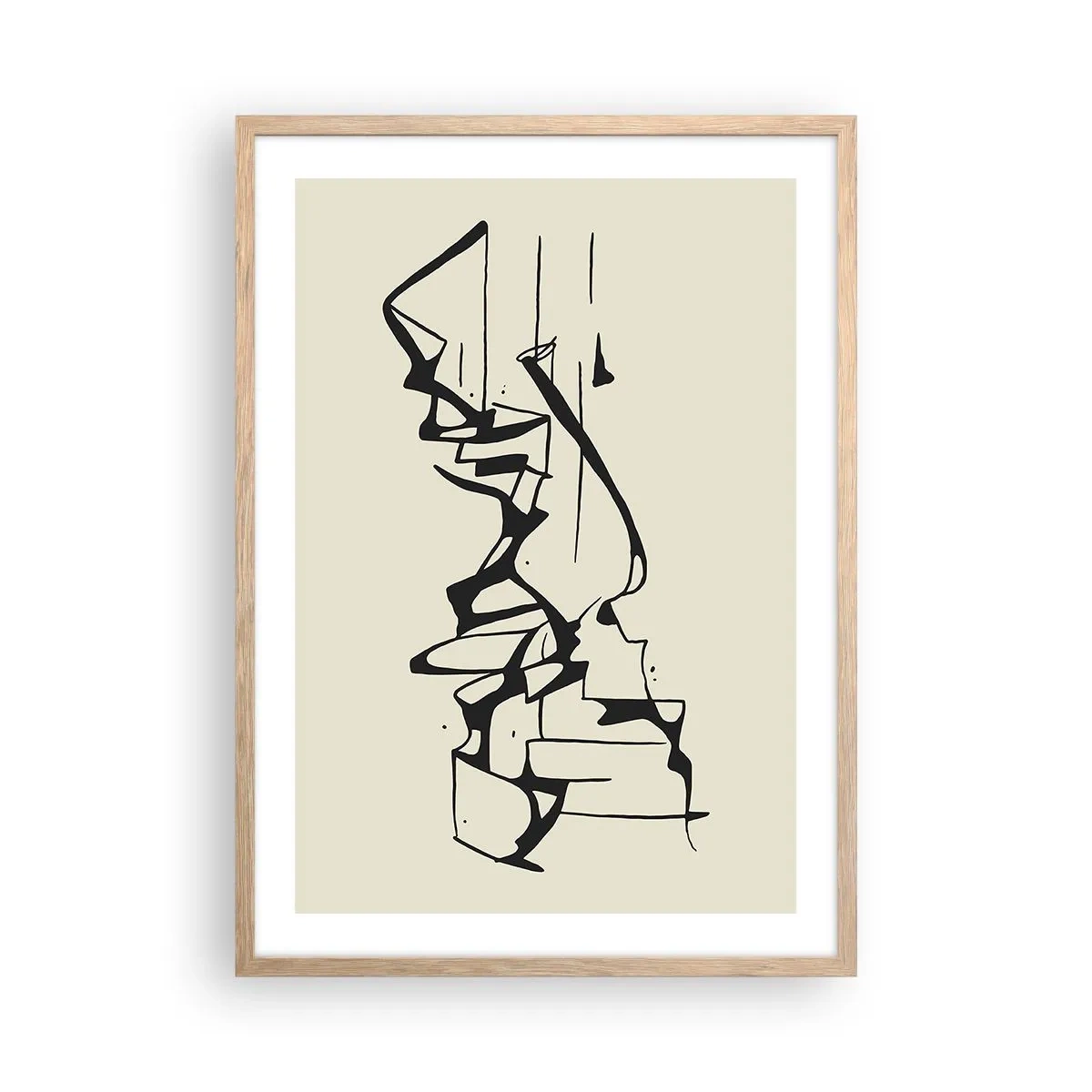 Poster in einem Rahmen aus heller Eiche - Vielleicht eine Landschaft - 50x70 cm