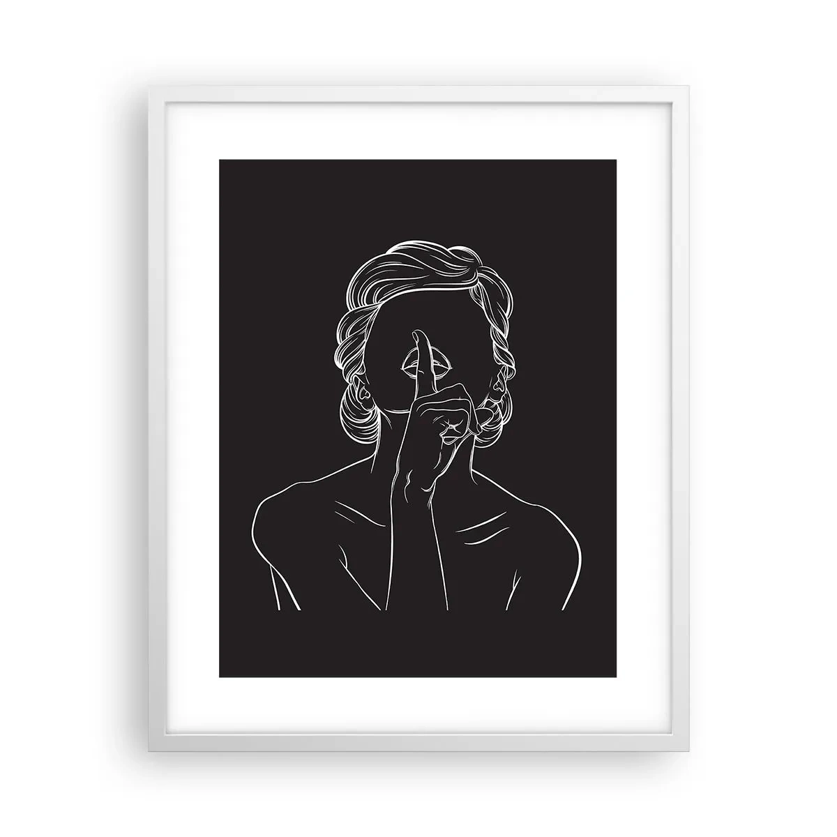 Poster in einem weißen Rahmen - Schönheit erblüht in der Stille - 40x50 cm