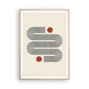 Poster in einem Rahmen aus heller Eiche - Vom Anfang bis zum Ende - 70x100 cm