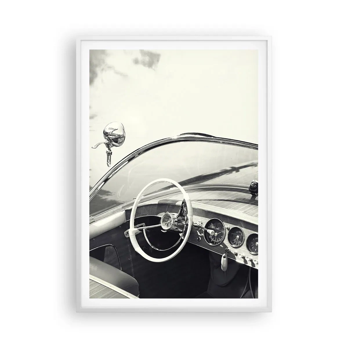 Poster in einem weißen Rahmen - Wetter für die Reichen - 70x100 cm