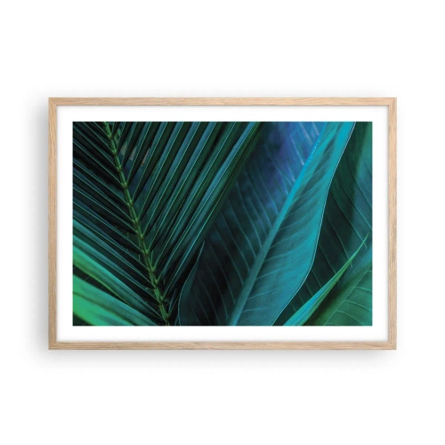 Poster in einem Rahmen aus heller Eiche - Die Anatomie des Grüns - 70x50 cm