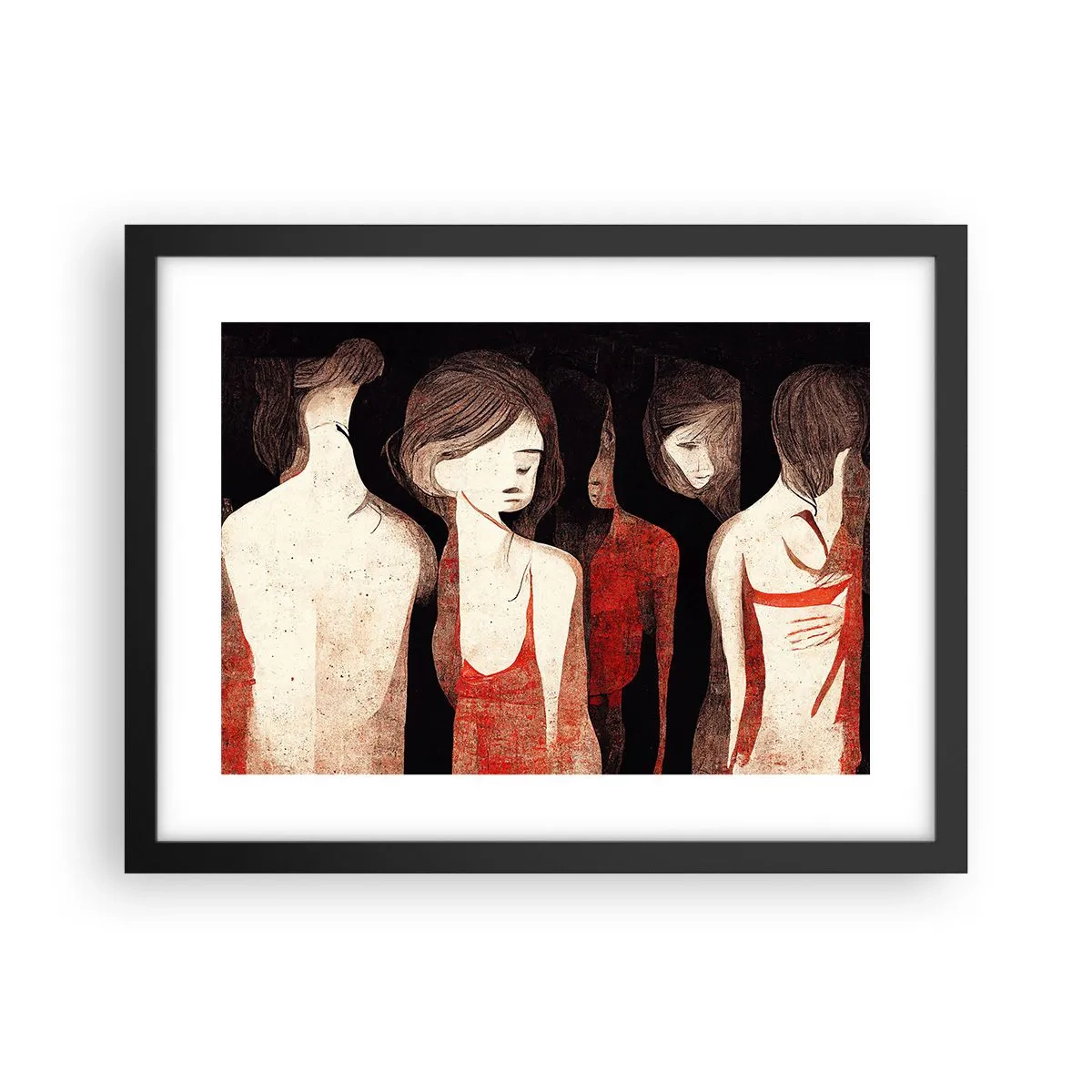 Poster in einem schwarzem Rahmen - Madonnen der Dunkelheit - 40x30 cm