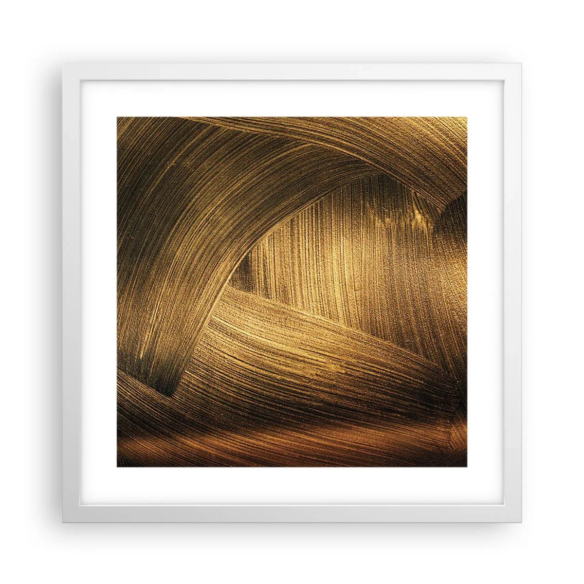 Poster in einem weißen Rahmen - In einem goldenen Labyrinth - 40x40 cm