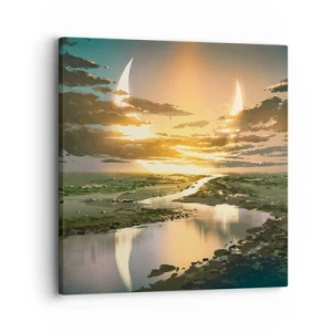 Bild auf Leinwand - Leinwandbild - Irgendwo in einer weit, weit entfernten Galaxie - 30x30 cm