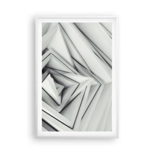 Poster in einem weißen Rahmen - Spitzwinklige Knospen - 61x91 cm