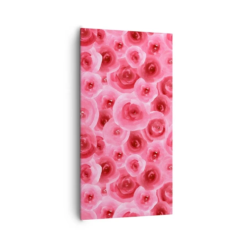 Bild auf Leinwand - Leinwandbild - Oben und unten Rosen - 65x120 cm