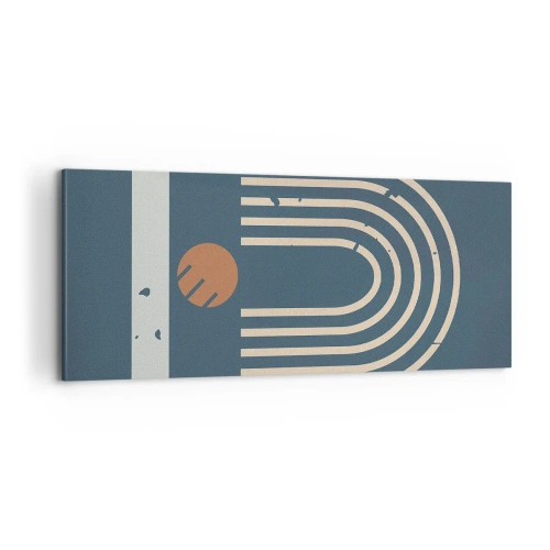 Bild auf Leinwand - Leinwandbild - Geometrie auf dem Granatapfel - 100x40 cm