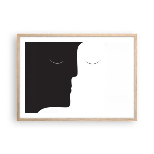 Poster in einem Rahmen aus heller Eiche - Einheit der Gegensätze - 70x50 cm