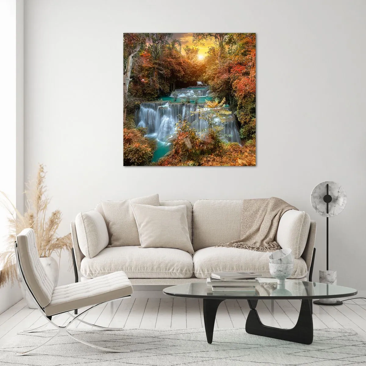 Glasbild - Bild auf glas - Versteckter Schatz des Waldes - 50x50 cm