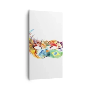 Bild auf Leinwand - Leinwandbild - Brasilien begrüßt Samba - 65x120 cm