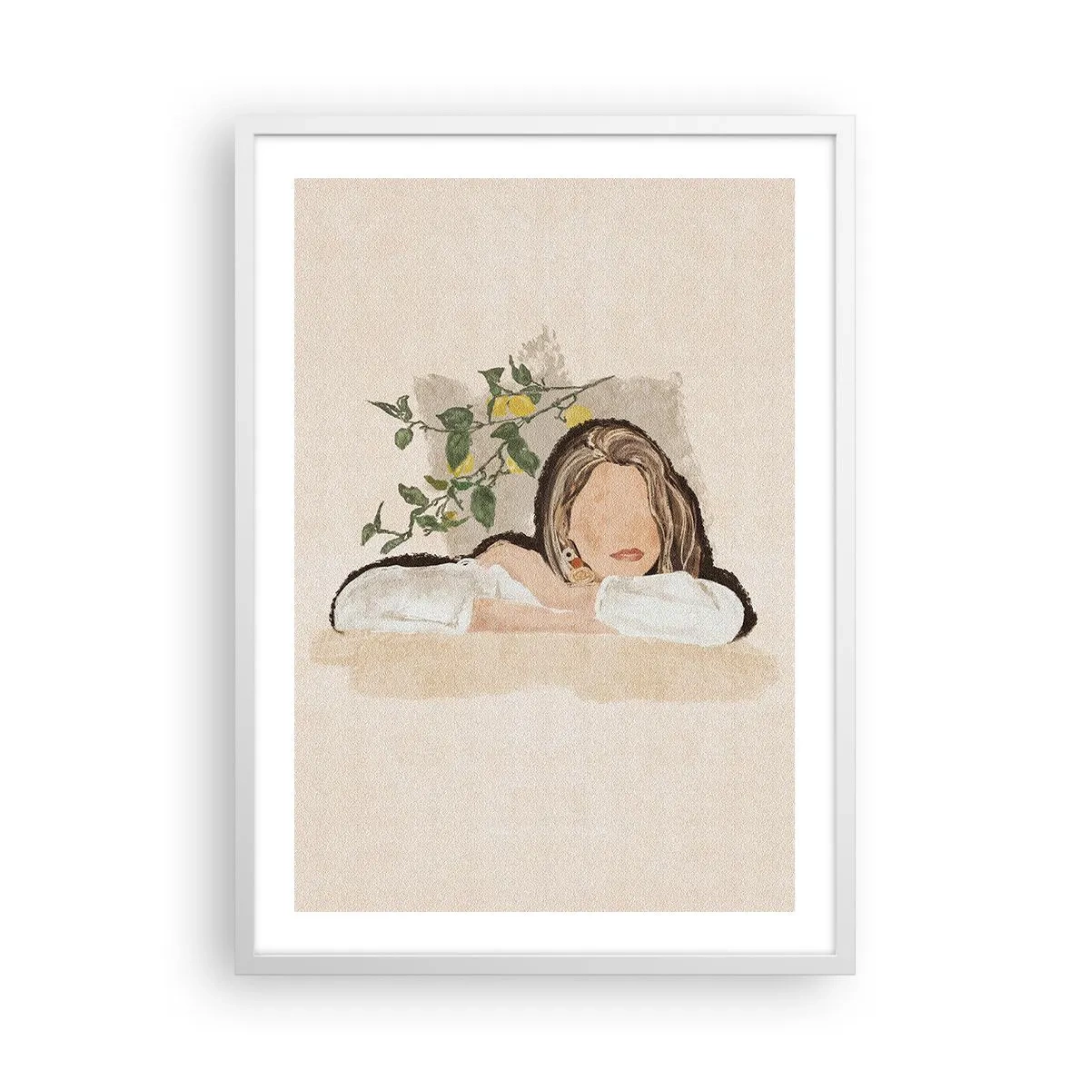 Poster in einem weißen Rahmen - Südländische Schönheit - 50x70 cm
