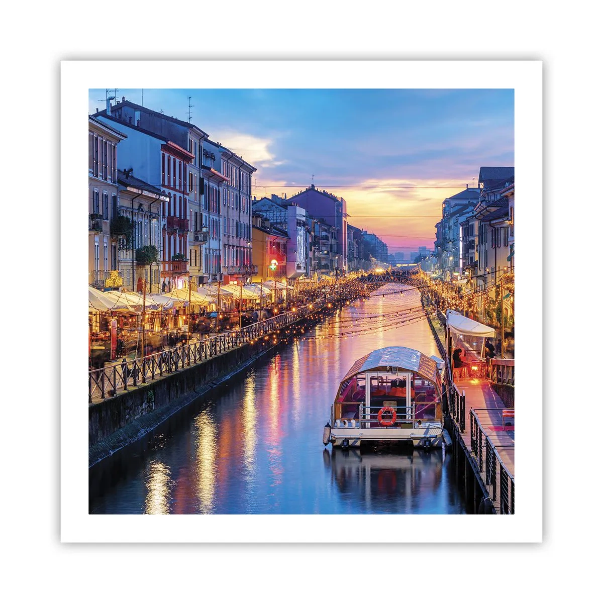 Poster - Ein Abend voller Licht und Spaß - 60x60 cm