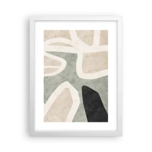 Poster in einem weißen Rahmen - Komposition mit schwarzem Motiv - 30x40 cm