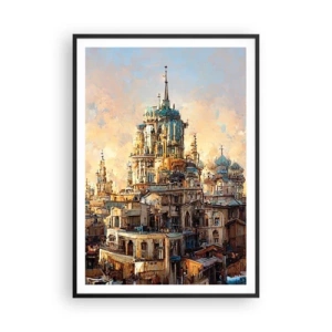 Poster in einem schwarzem Rahmen - Stadt der Städte - 70x100 cm