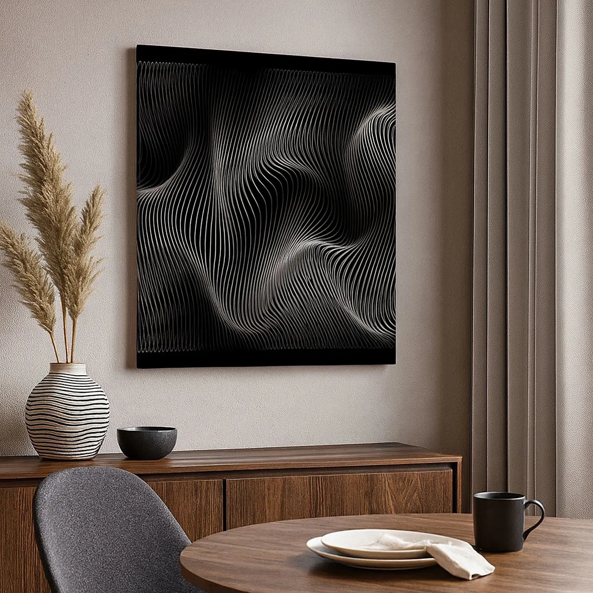 Bild auf Leinwand - Leinwandbild - Lichttanz im Raum - 30x30 cm