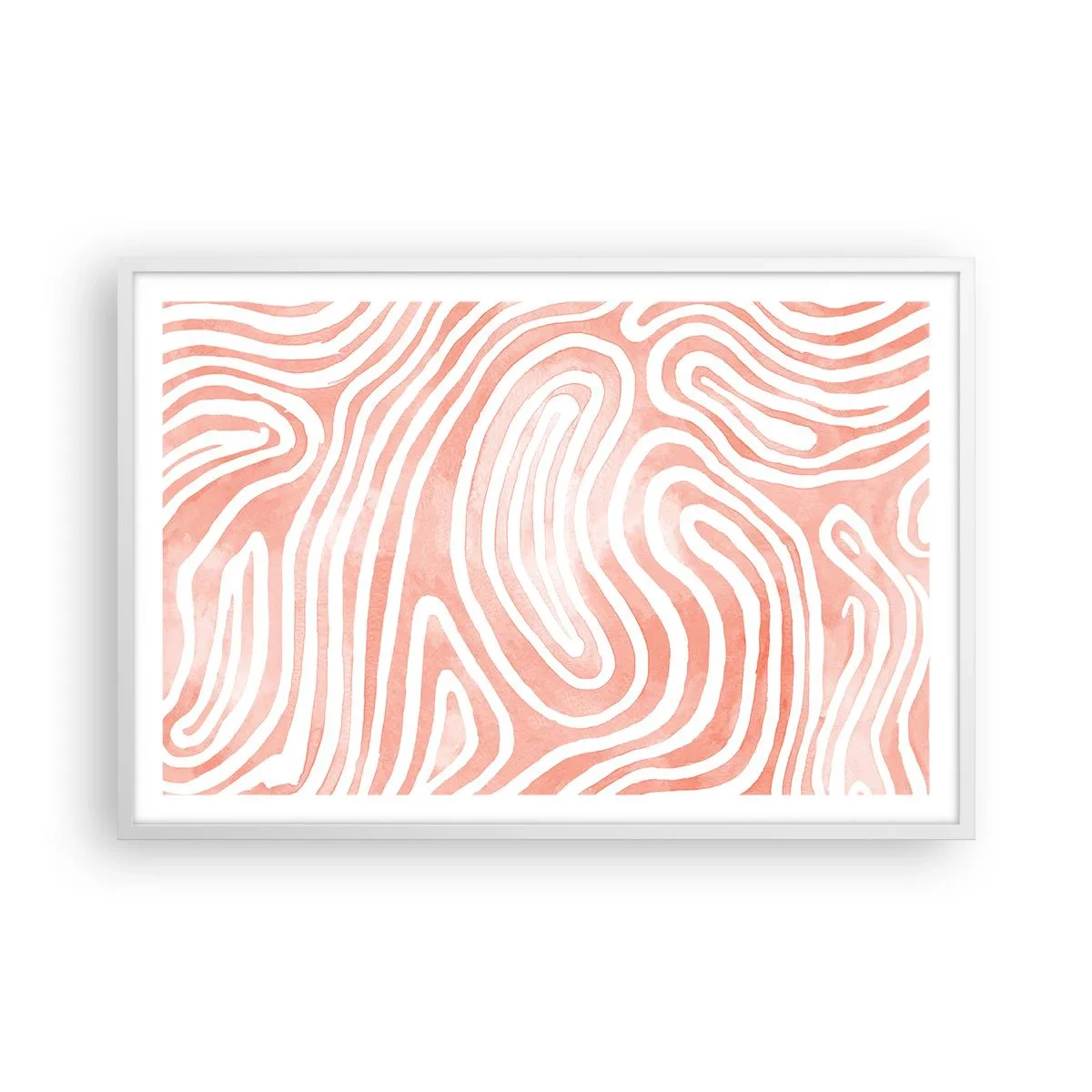 Poster in einem weißen Rahmen - Im Korallenlabyrinth - 91x61 cm