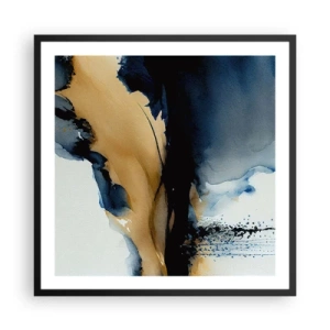 Poster in einem schwarzem Rahmen - Hinter dem Vorhang - 60x60 cm