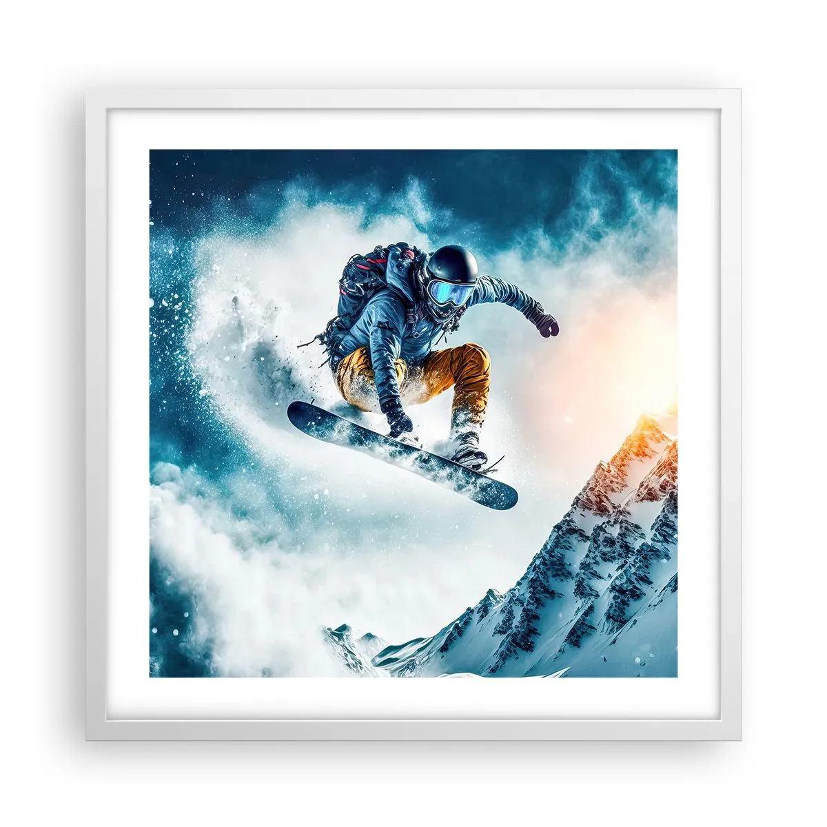 Poster in einem weißen Rahmen - Extreme Emotionen - 50x50 cm