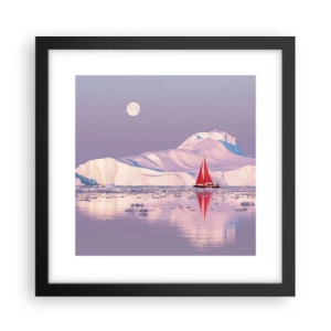Poster in einem schwarzem Rahmen - Die Hitze des Segels, die Kälte des Eises - 30x30 cm