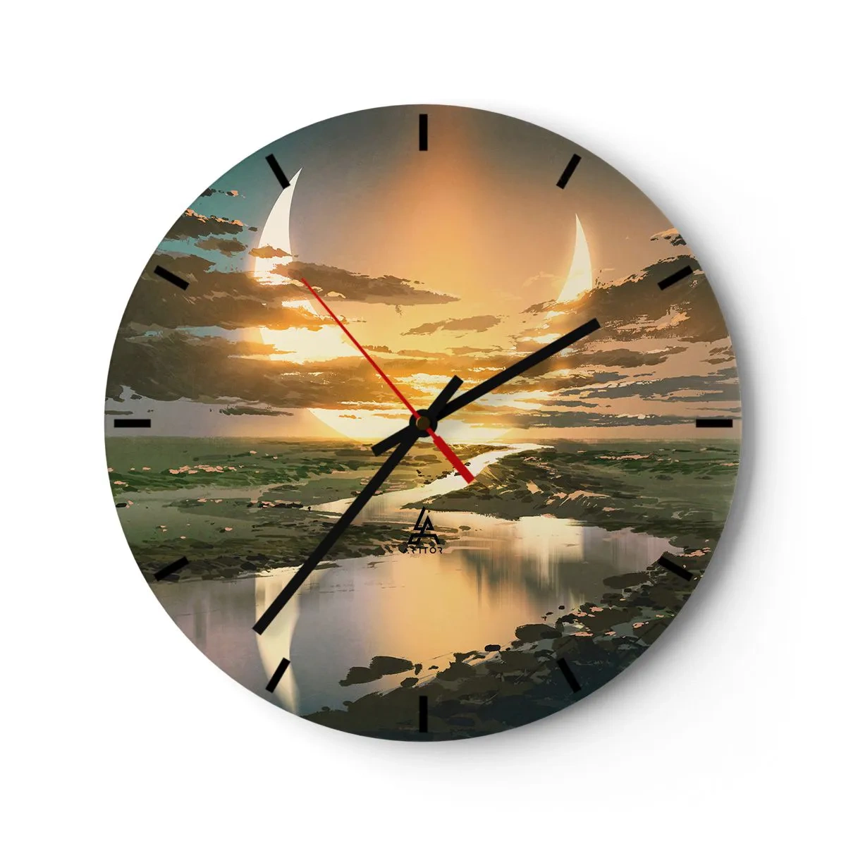 Wanduhr - Glasuhr - Irgendwo in einer weit, weit entfernten Galaxie - 40x40 cm