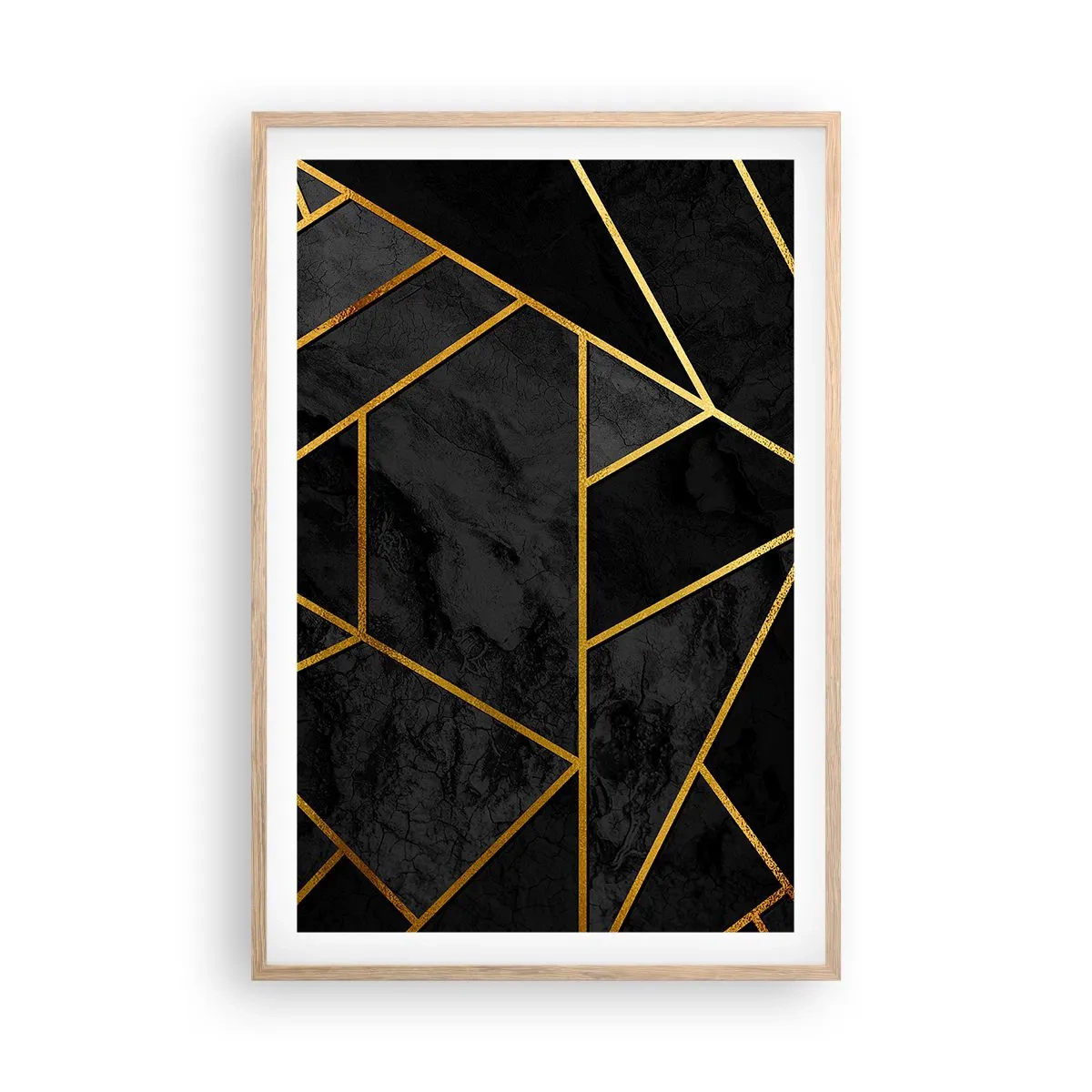 Poster in einem Rahmen aus heller Eiche - Dunkelheit und Glanz - 61x91 cm