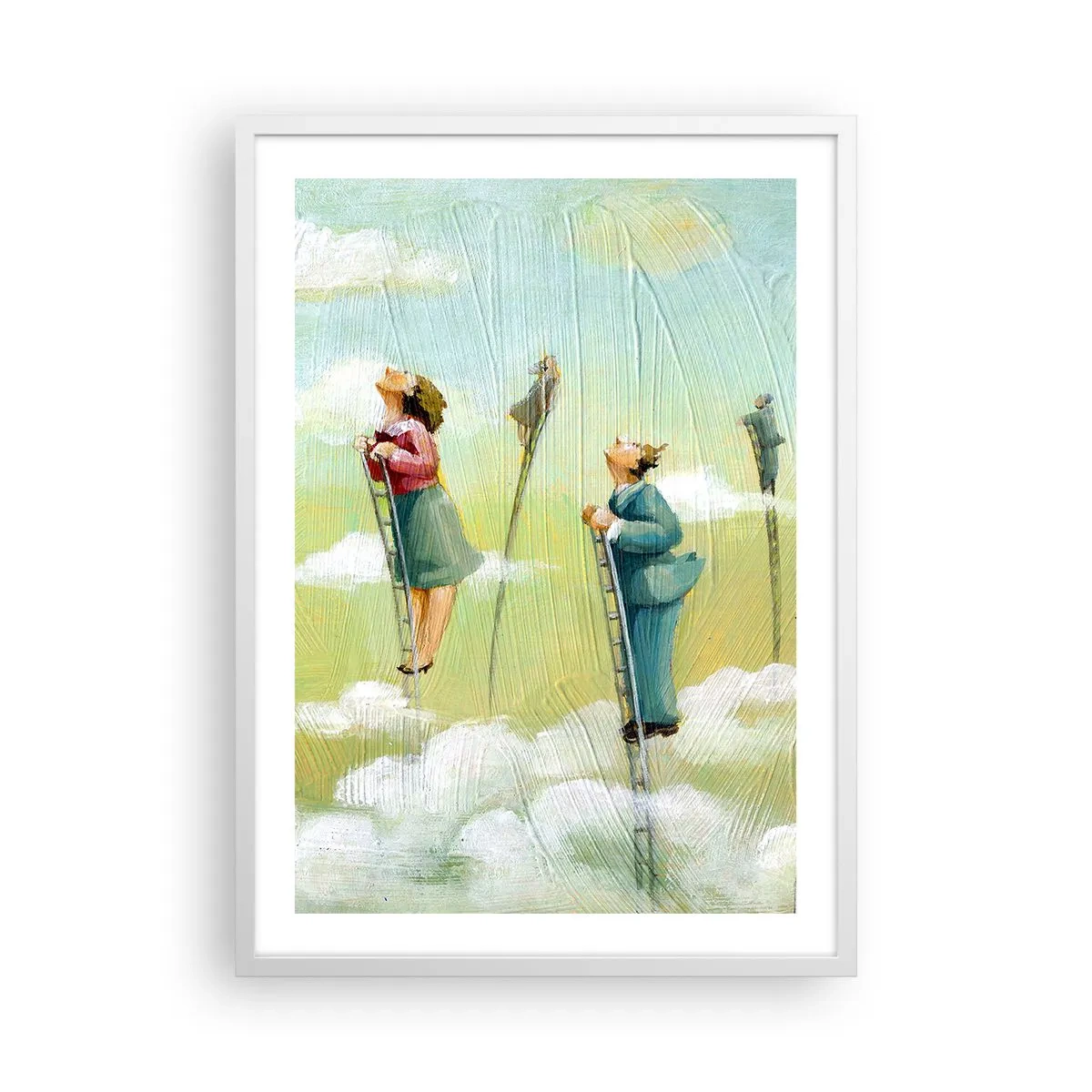 Poster in einem weißen Rahmen - Hinter deinem Traum - 50x70 cm