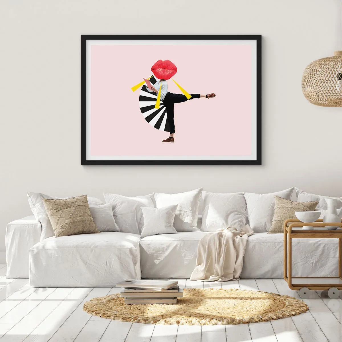 Poster in einem schwarzem Rahmen - Surreale Pop-Art - 50x40 cm