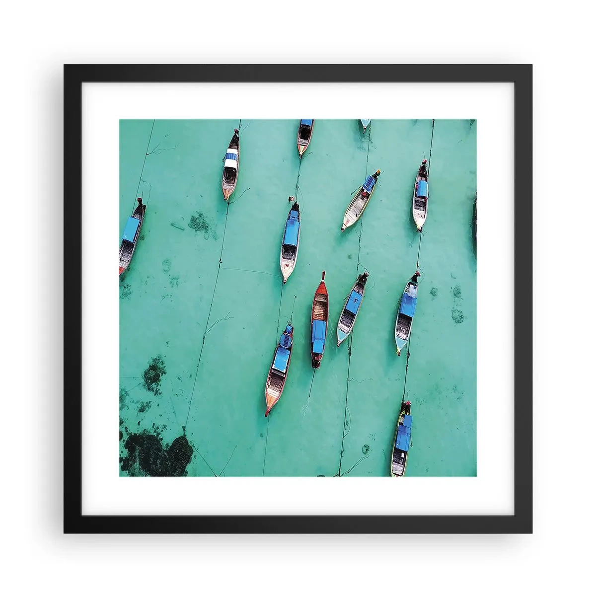 Poster in einem schwarzem Rahmen - In freudiger Erwartung - 40x40 cm