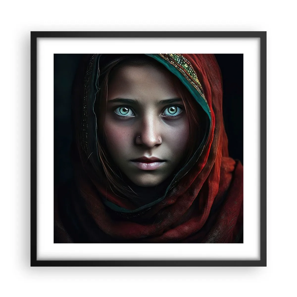 Poster in einem schwarzem Rahmen - Prinzessin aus dem Osten - 50x50 cm