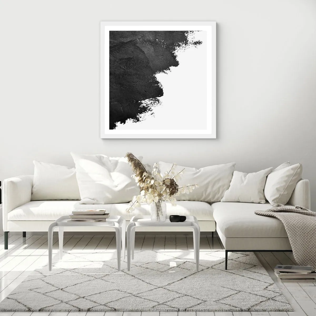 Poster in einem weißen Rahmen - Elemente: Erde - 40x40 cm