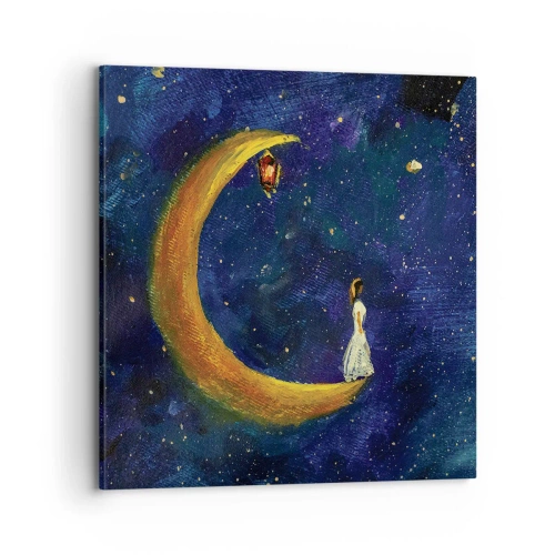 Bild auf Leinwand - Leinwandbild - Der Ruf der Welt - 70x70 cm