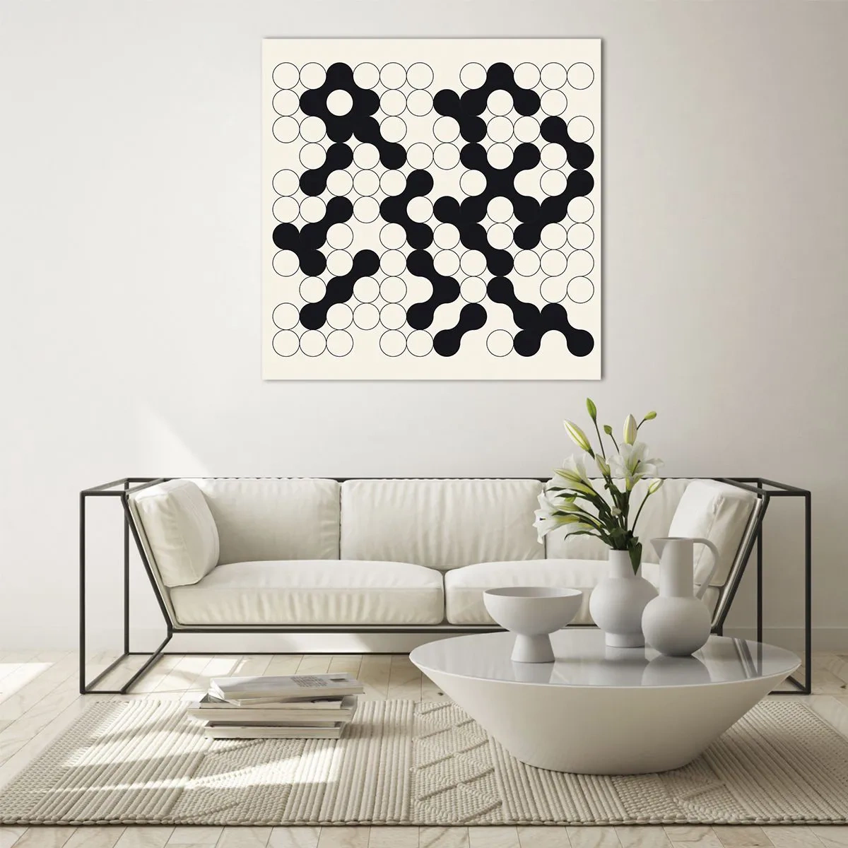 Glasbild - Bild auf glas - Chinesisches Spiel – Variation - 40x40 cm