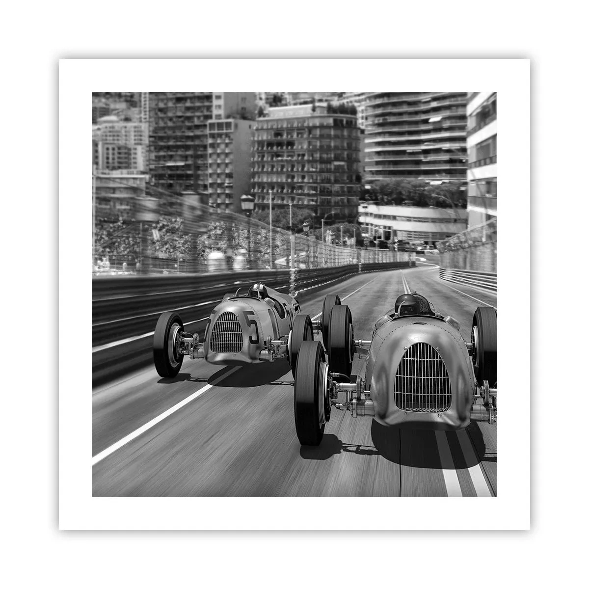 Poster - Vor langer Zeit in Monte Carlo - 50x50 cm
