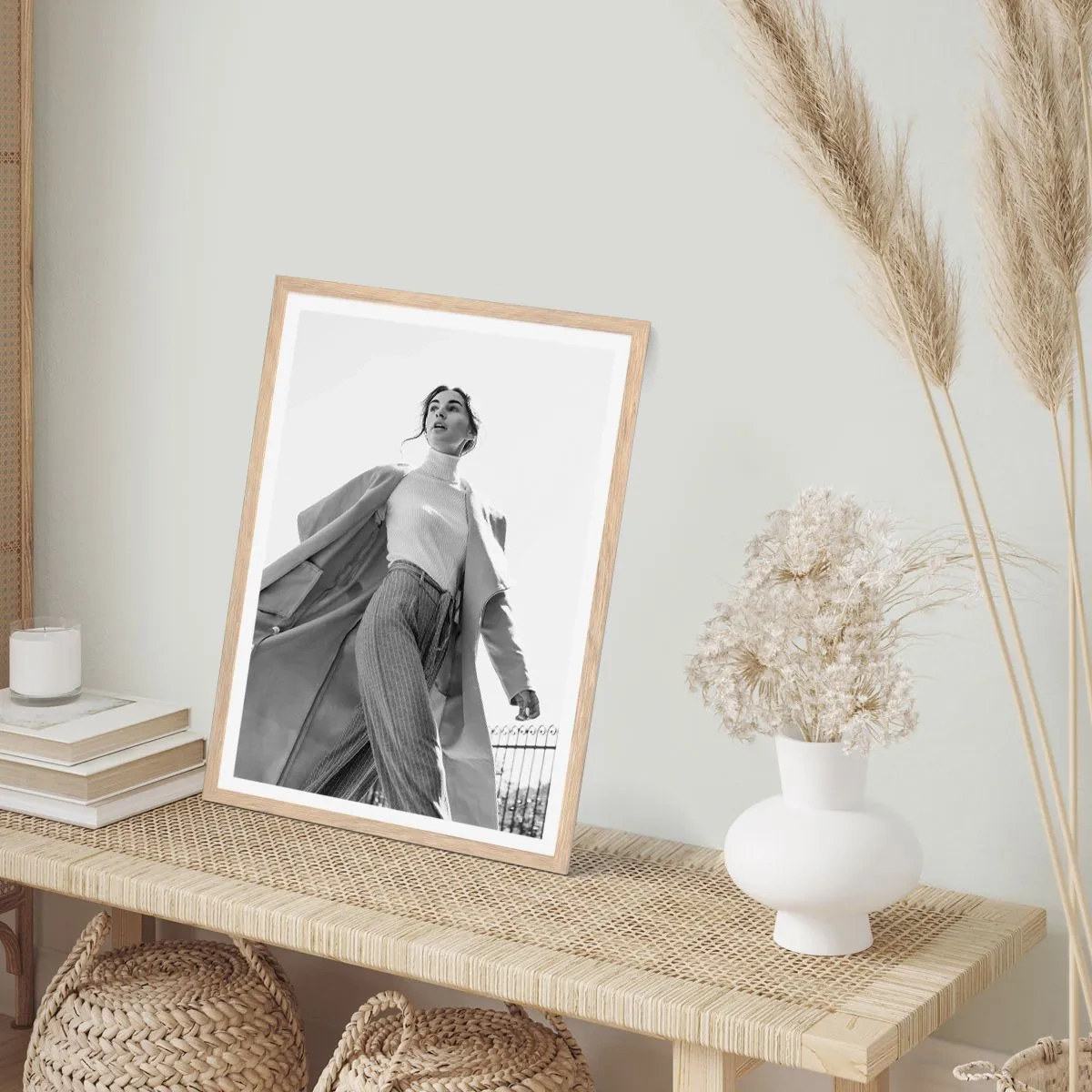 Poster in einem Rahmen aus heller Eiche - Gehst du mit mir? - 30x40 cm