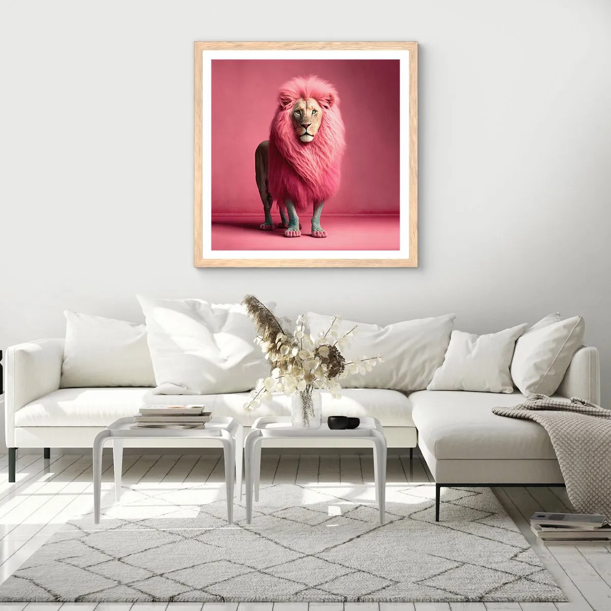 Poster in einem Rahmen aus heller Eiche - Und du hast keine Angst mehr - 50x50 cm