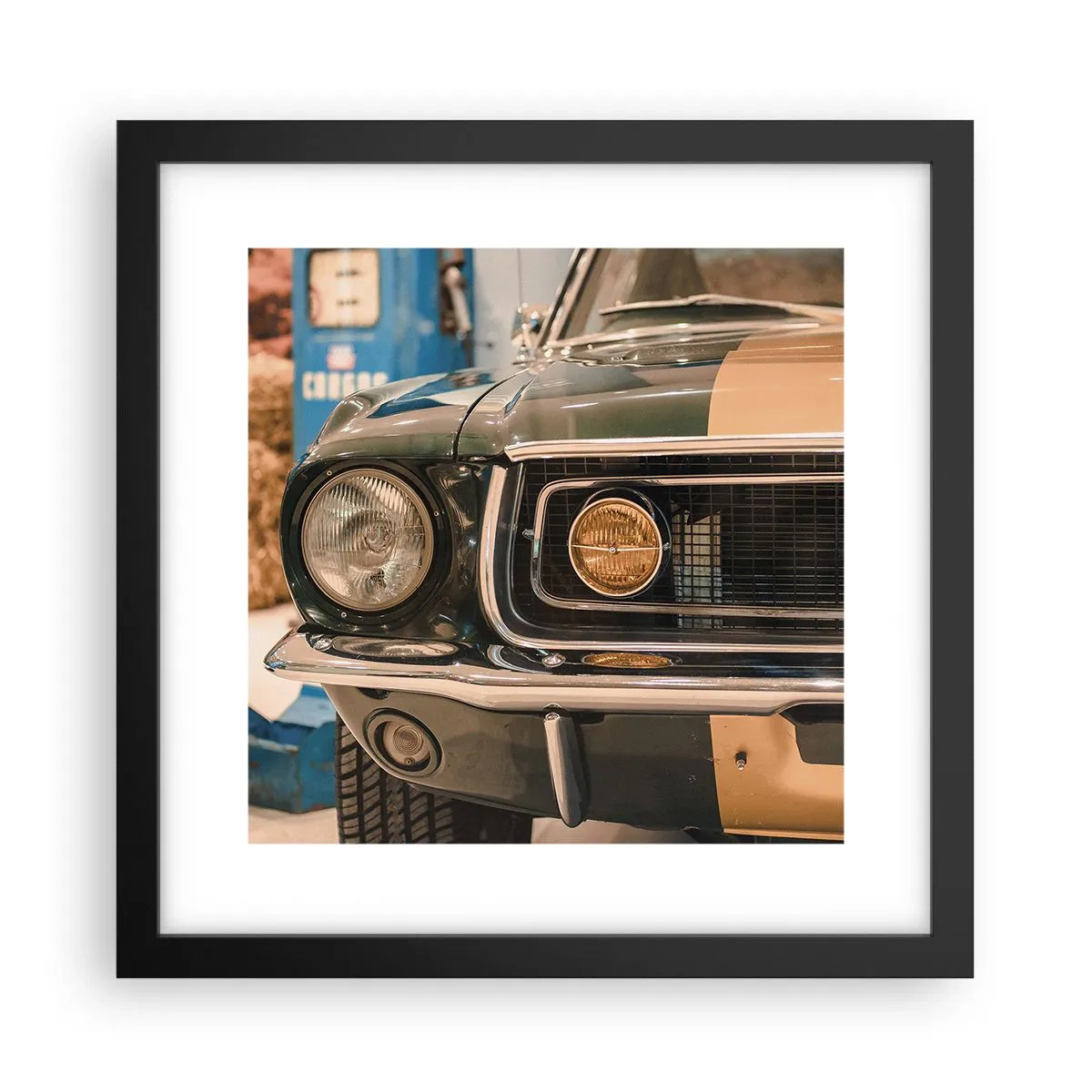 Poster in einem schwarzem Rahmen - Treffen mit einer Legende - 30x30 cm