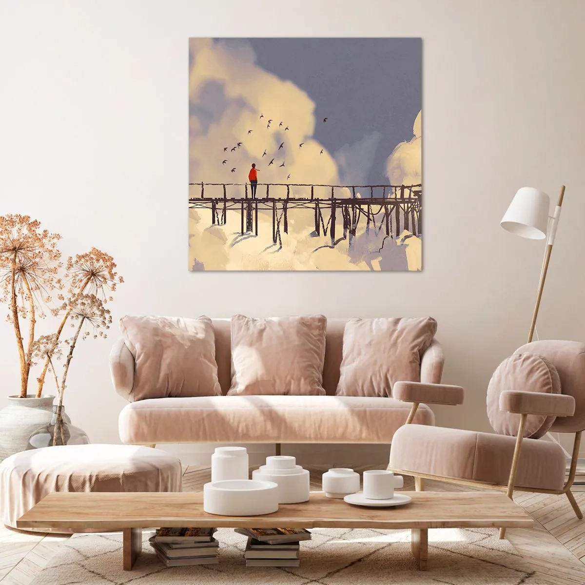 Bild auf Leinwand - Leinwandbild - Blaue Sehnsucht - 30x30 cm