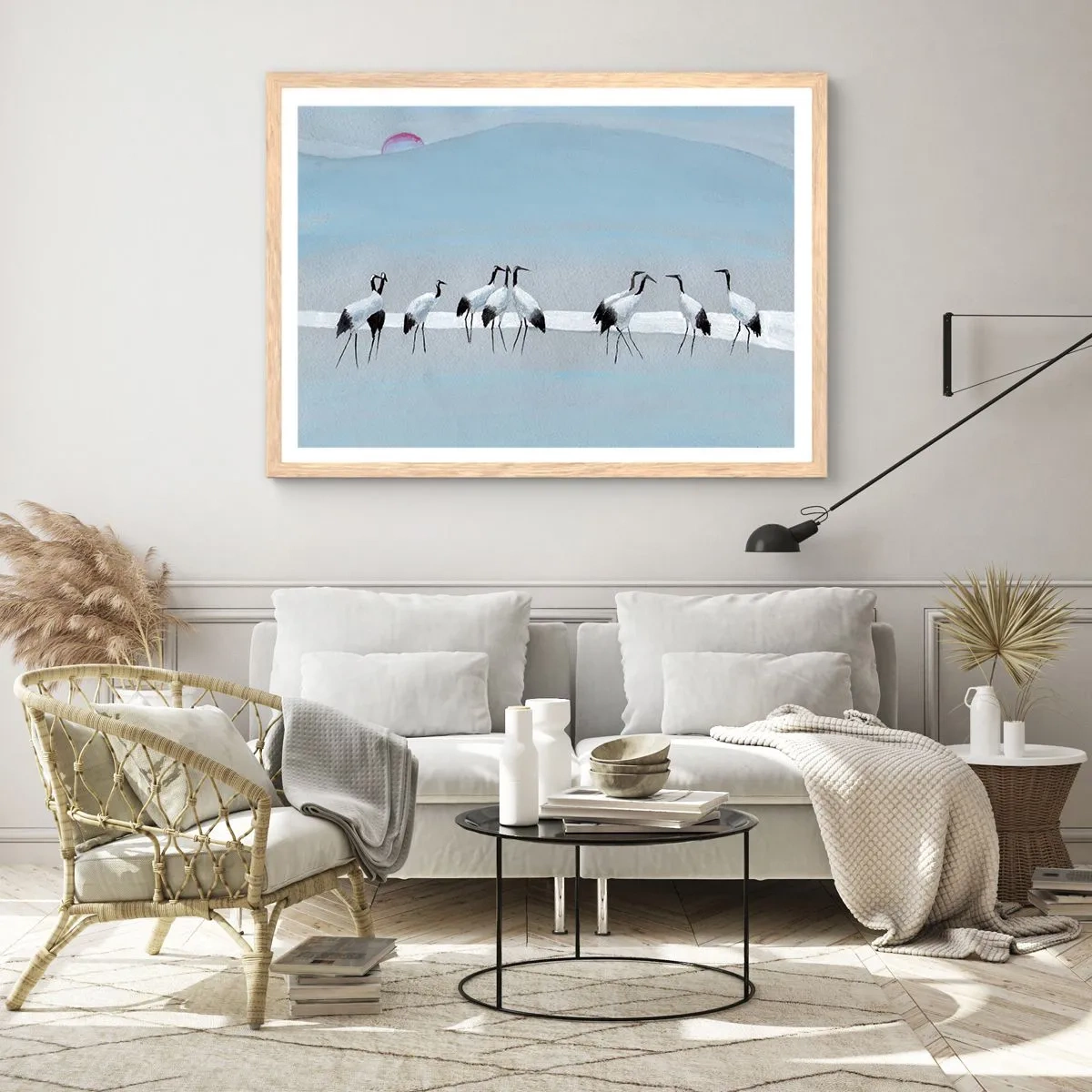 Poster in einem Rahmen aus heller Eiche - Nach einem heißen Tag - 70x50 cm