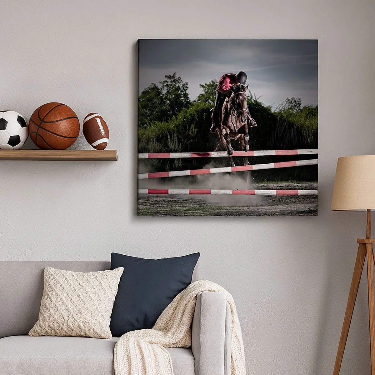 Bild auf Leinwand - Leinwandbild - Gemeinsam zum Sieg - 30x30 cm