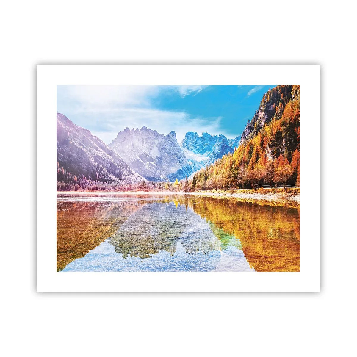 Poster - Und in den Bergen ist es schon Herbst - 50x40 cm
