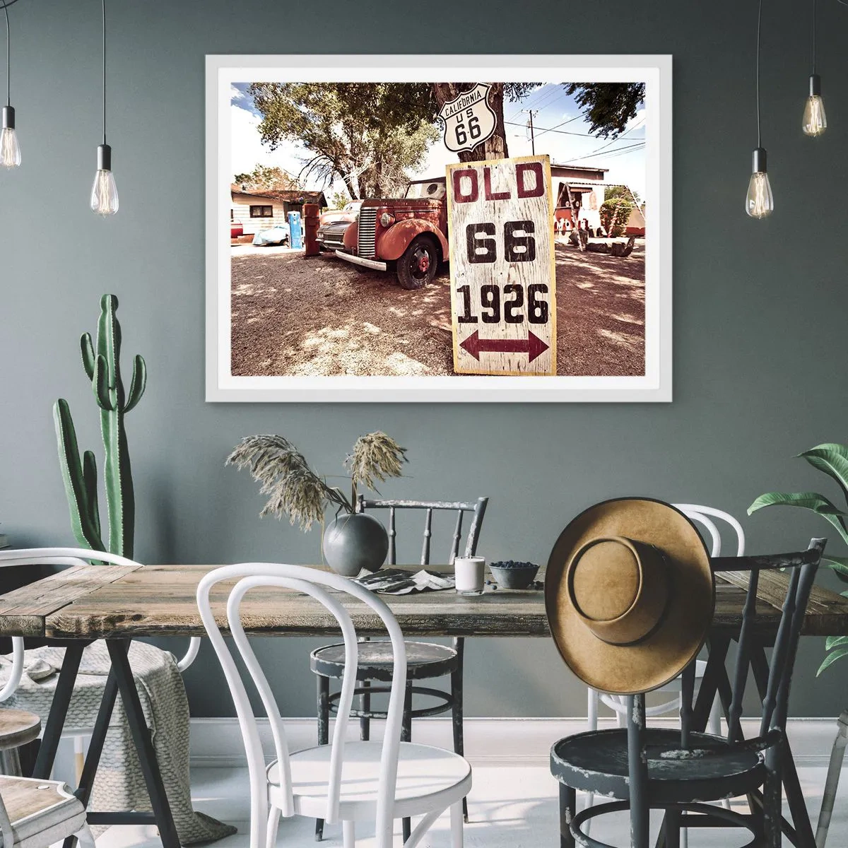 Poster in einem weißen Rahmen - Die Legende der amerikanischen Provinz - 50x40 cm